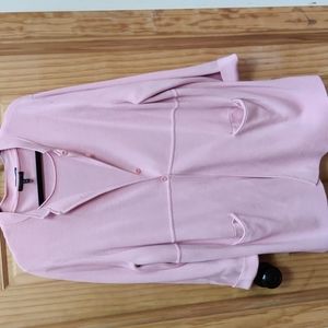 Eileen Fisher 2 Piece Pink Silk and Cotton Jacket and Tank Top Set 2x